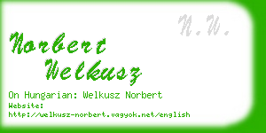 norbert welkusz business card